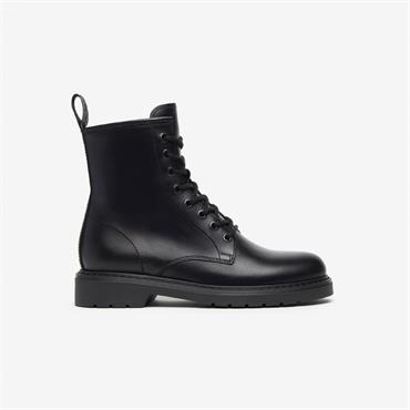 NeroGiardini Classic Laced Ankle Boot - Black Leather